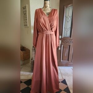 Elegant Rust Formal Dress